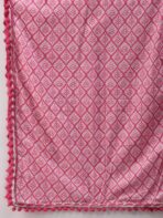 Women's Pink Regular Gotta Patti Pure Cotton Kurta with Sharara & Dupatta_3