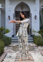 Pure Silk Printed Top & Trousers_2