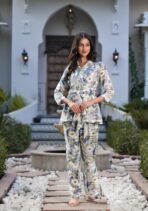 Pure Silk Printed Top & Trousers_5