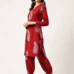 Pure Cotton Kurta With Patiala_1