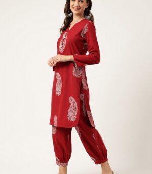 Pure Cotton Kurta With Patiala_1