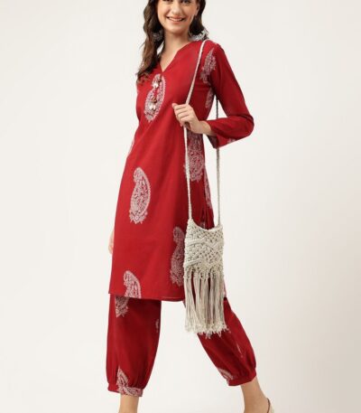 Pure Cotton Kurta With Patiala_2