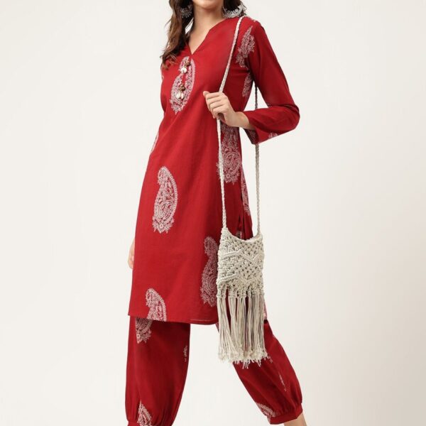 Pure Cotton Kurta With Patiala_2