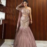 FAUX GEORGETTE SEQUENCE WORK AND RUFFLE LEHENGA SAREE
