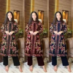 KASHMIRI EMBROIDERY WORK 3 PIECE SUIT SET