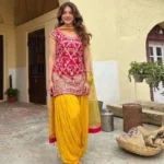 Heavy Embroidery Sequence Work Top-Patiala And Dupatta Set