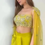 Reday to wear dhoti style with srug and Unstich choli