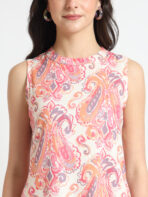 Tredific Cream Floral Print Rayon Fabric Co-ord set - Image 13