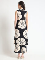 Tredific Black Floral Print Rayon Sleeveless Co-ord Set - Image 12