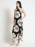 Tredific Black Floral Print Rayon Sleeveless Co-ord Set - Image 6
