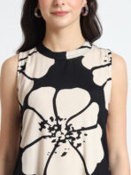 Tredific Black Floral Print Rayon Sleeveless Co-ord Set - Image 17